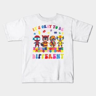 It's ok to be different Superhero Autism Awareness Gift for Boys Men Women Kids T-Shirt